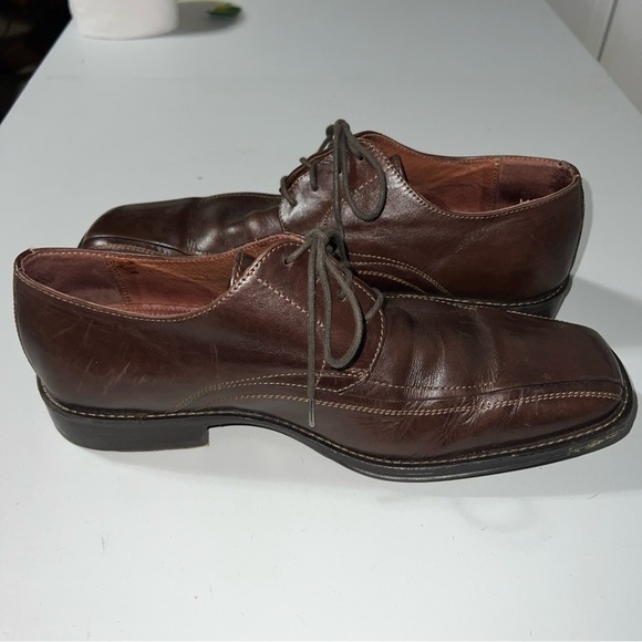 Johnston & Murphy Mens Oxfords Brown Square Toe Dress Shoes 8.5M - Picture 8 of 11